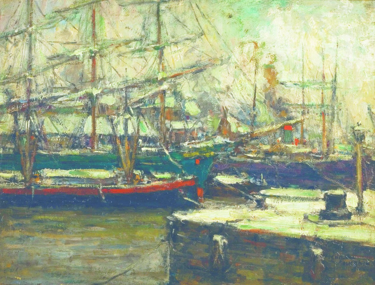 Invierno en el puerto de Eugeen van Mieghem