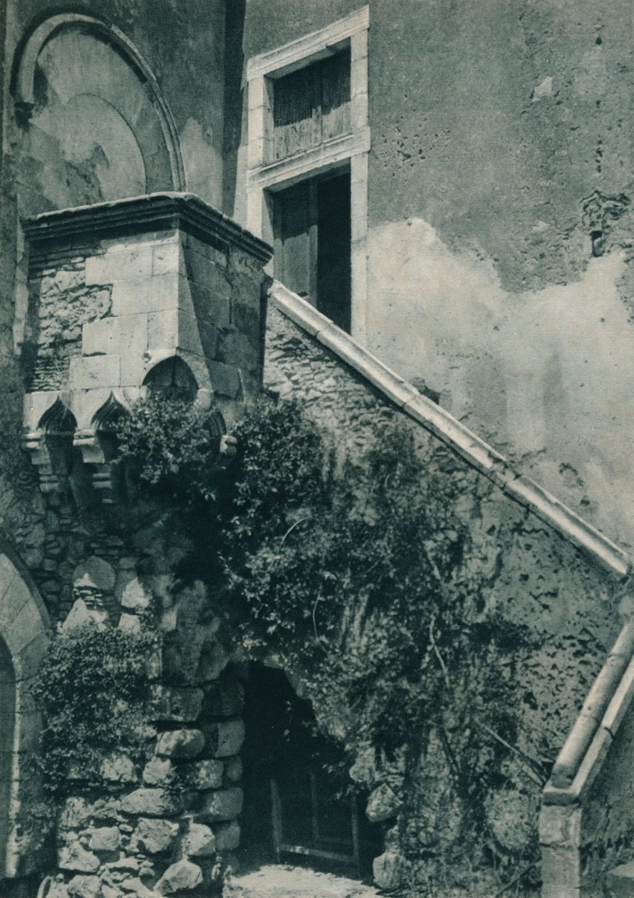 Un rincón tranquilo de Taormina, Sicilia, Italia, 1927 de Eugen Poppel