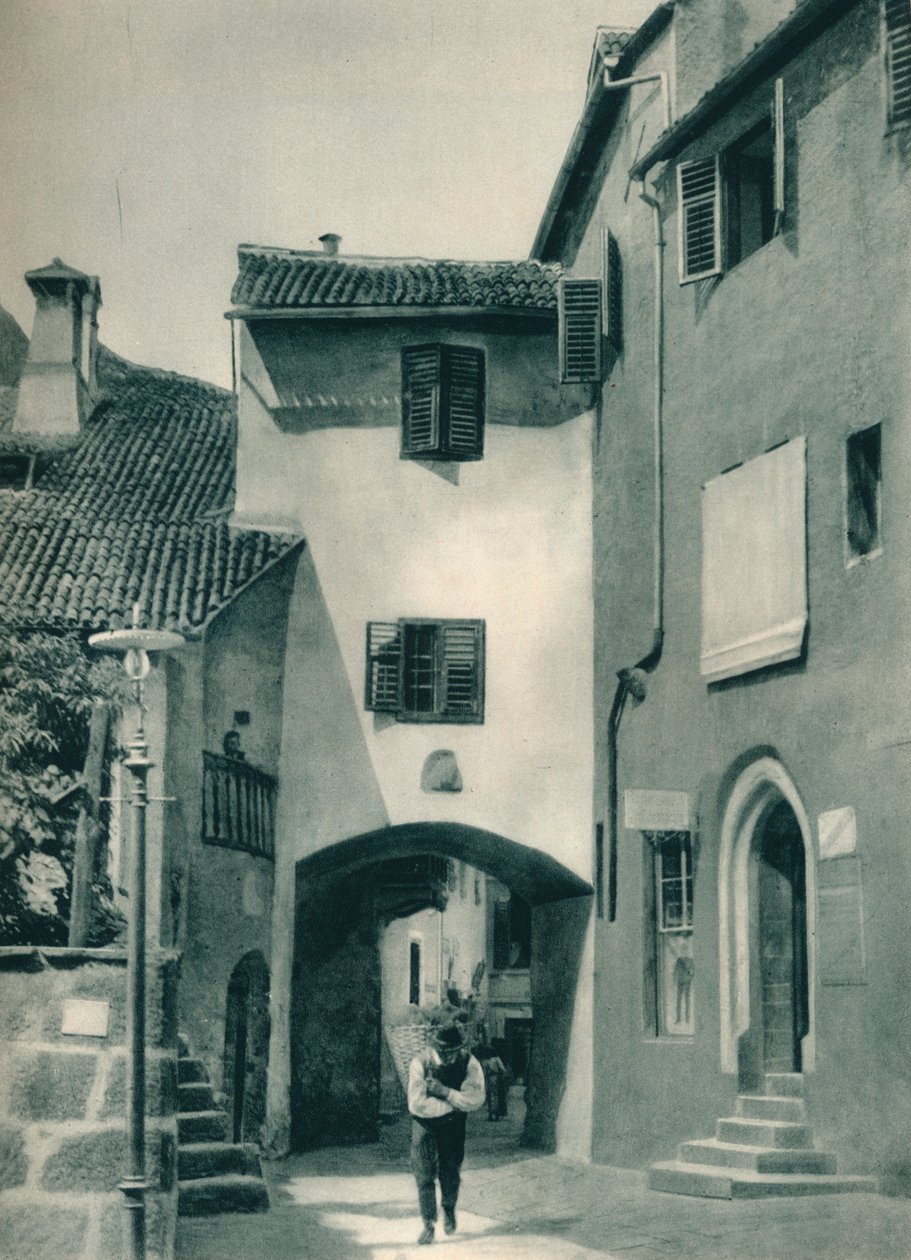 Una calle tranquila, Merano, Tirol del Sur, Italia, 1927 de Eugen Poppel