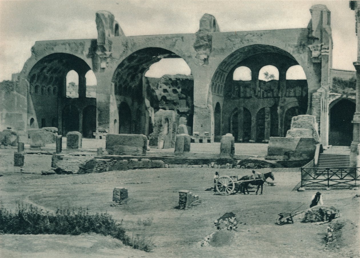 Basílica de Majencio y Constantino en el Foro Romano, Roma, Italia, 1927 de Eugen Poppel