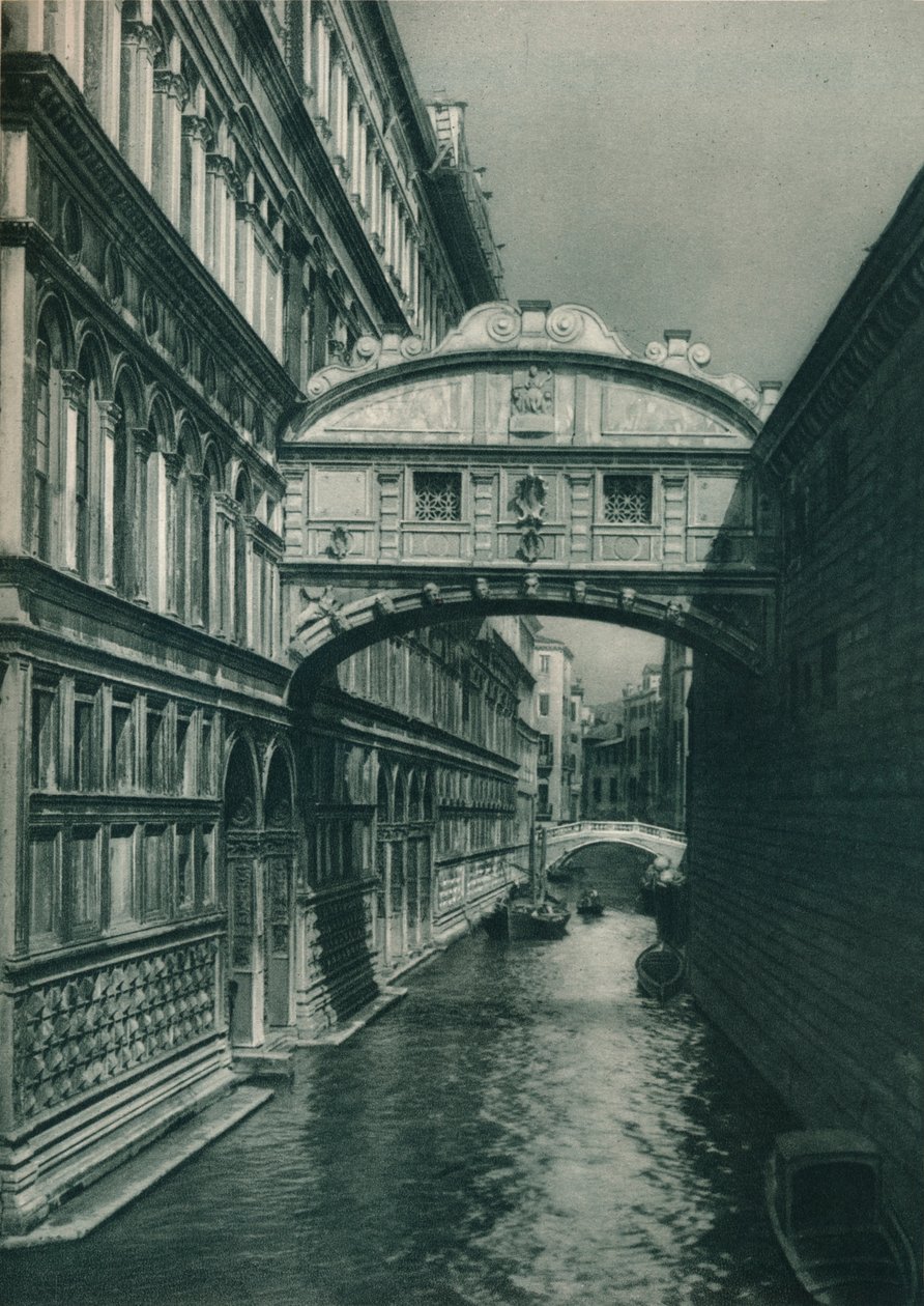 Puente de los Suspiros, Venecia, Italia, 1927 de Eugen Poppel
