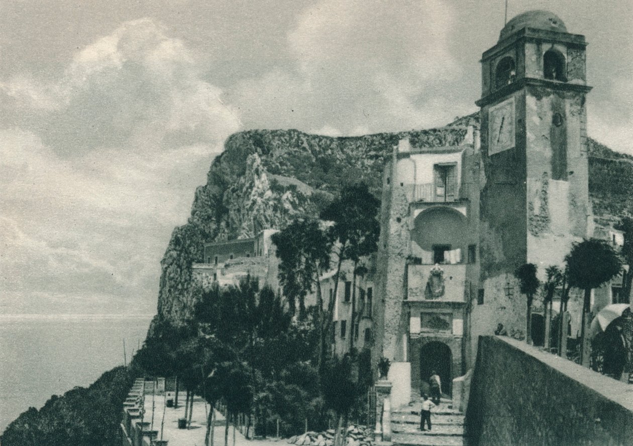 Iglesia en la costa, Capri, Italia, 1927 de Eugen Poppel