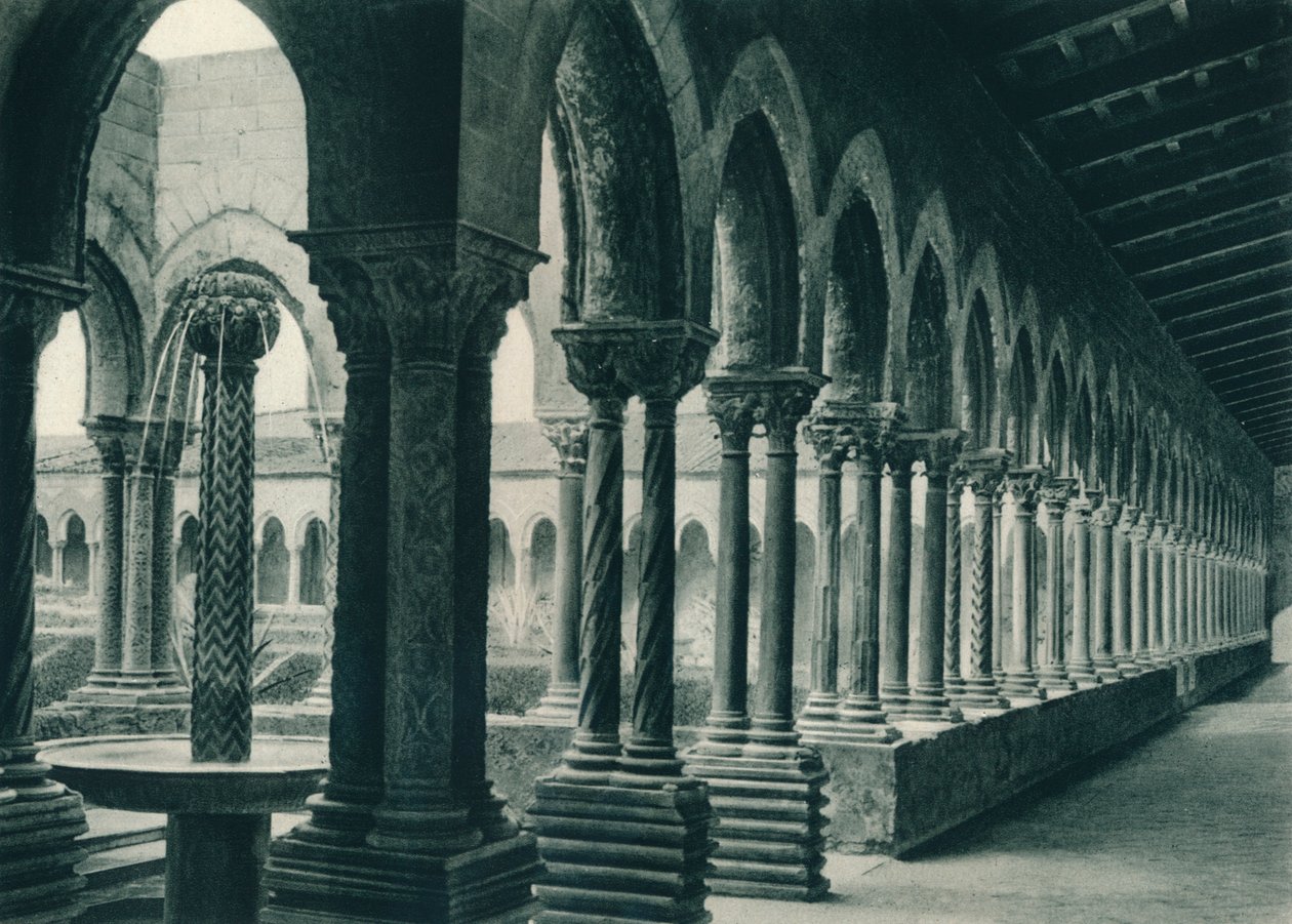 Claustros del Monasterio Benedictino, Monreale, Sicilia, Italia, 1927 de Eugen Poppel