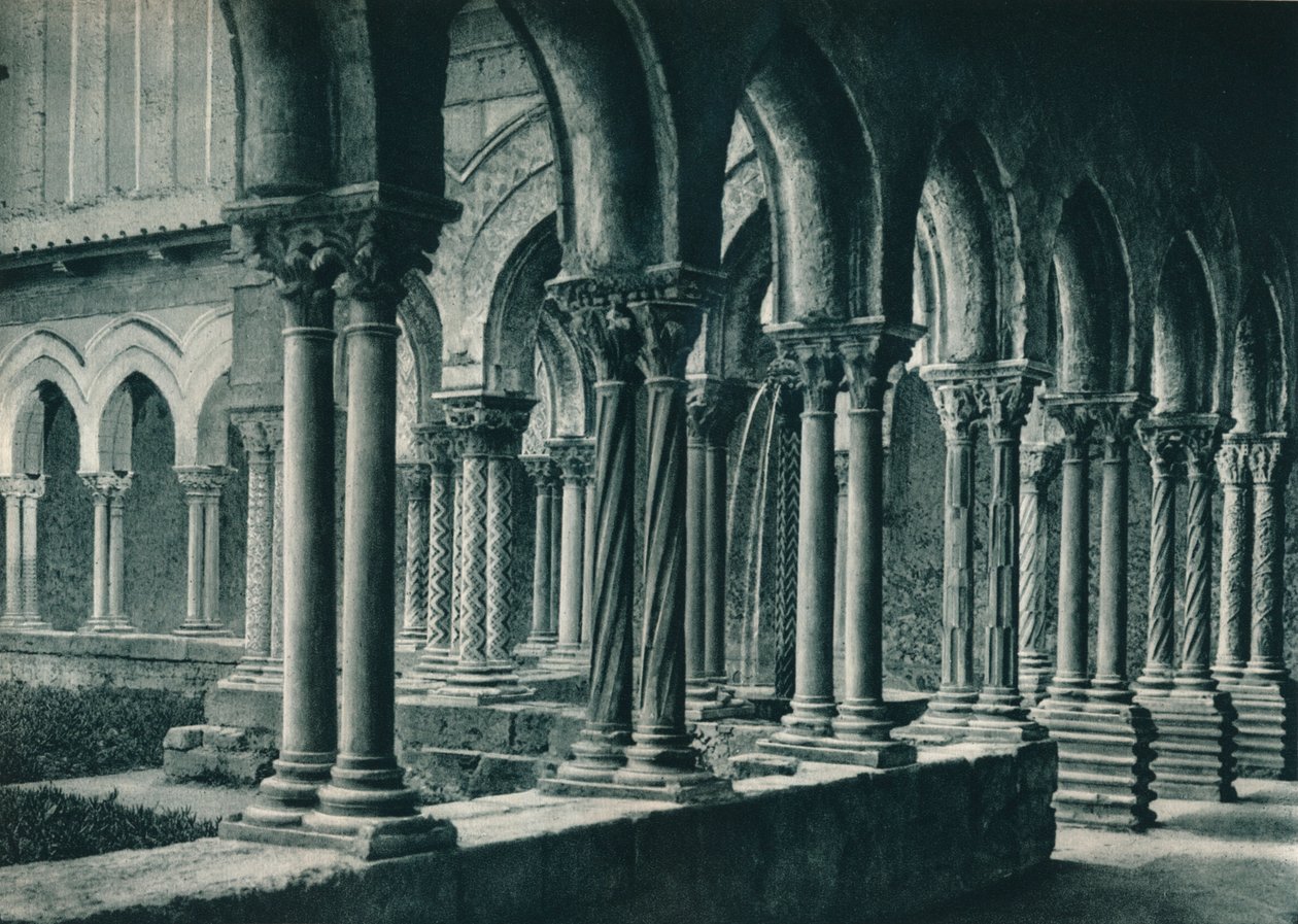 Claustros del Monasterio Benedictino, Monreale, Sicilia, Italia, 1927 de Eugen Poppel