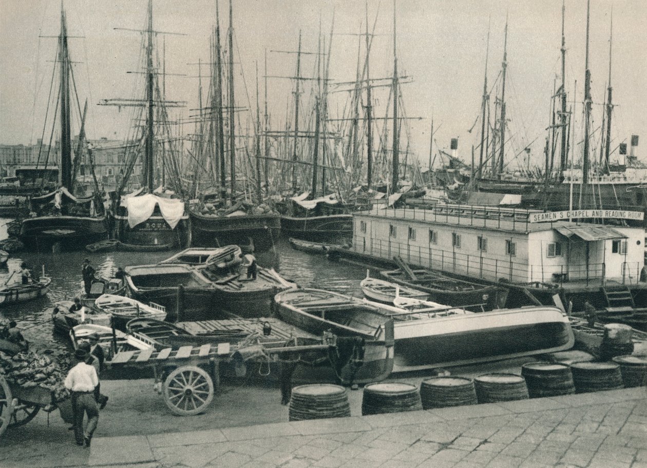 Puerto de Nápoles, Italia, 1927 de Eugen Poppel