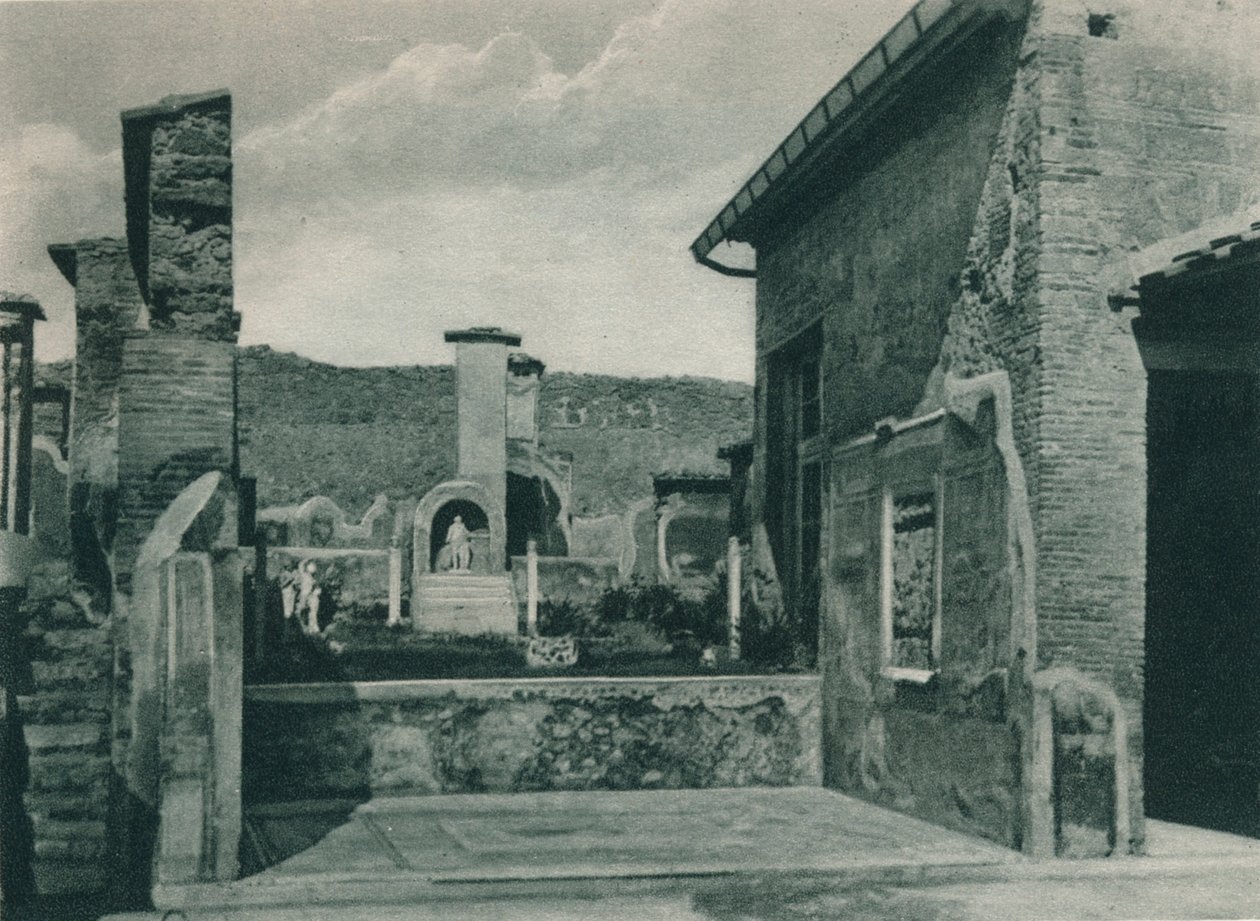 Calle que asciende al foro, Pompeya, Italia, 1927 de Eugen Poppel