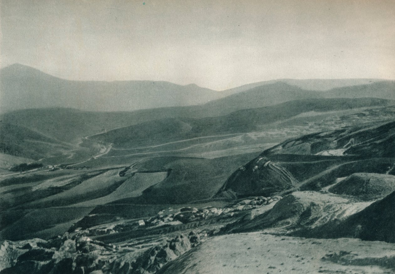 Vista de las minas de azufre, Agrigento, Sicilia, Italia de Eugen Poppel