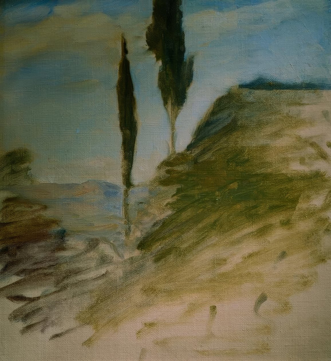 Dos cipreses, Boceto de Eugen Prinz von Schweden