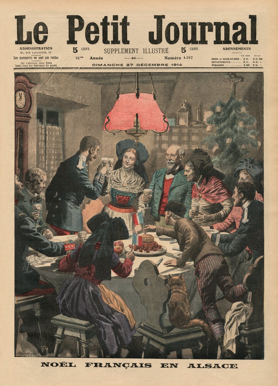 Navidad francesa en Alsacia, ilustración de portada de 