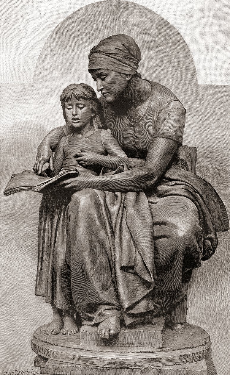 La Educación Maternal, de The Century Magazine, publicado en 1887 de Eugene Delaplanche