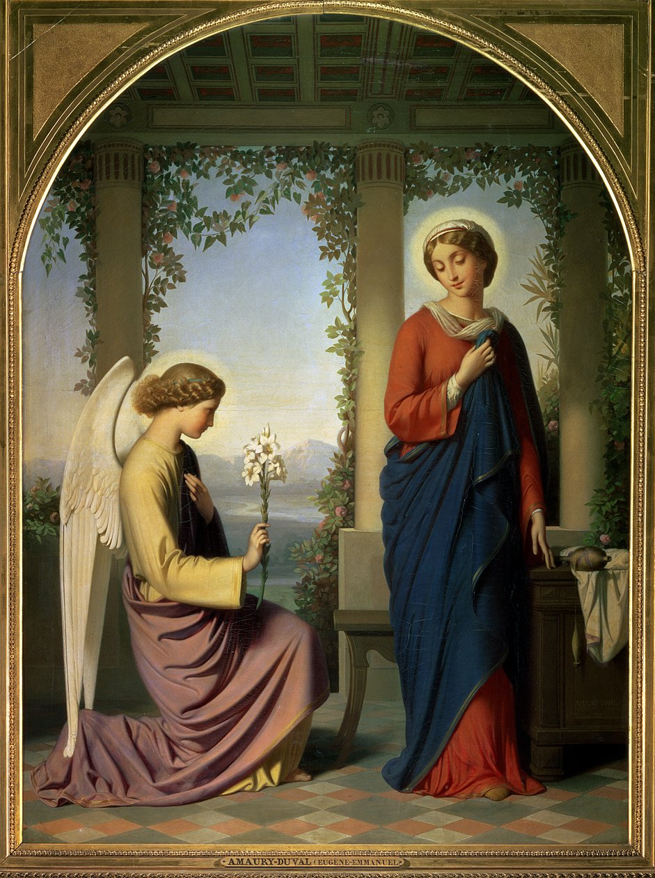 La Anunciación, 1860 de Eugene Emmanuel Amaury Duval