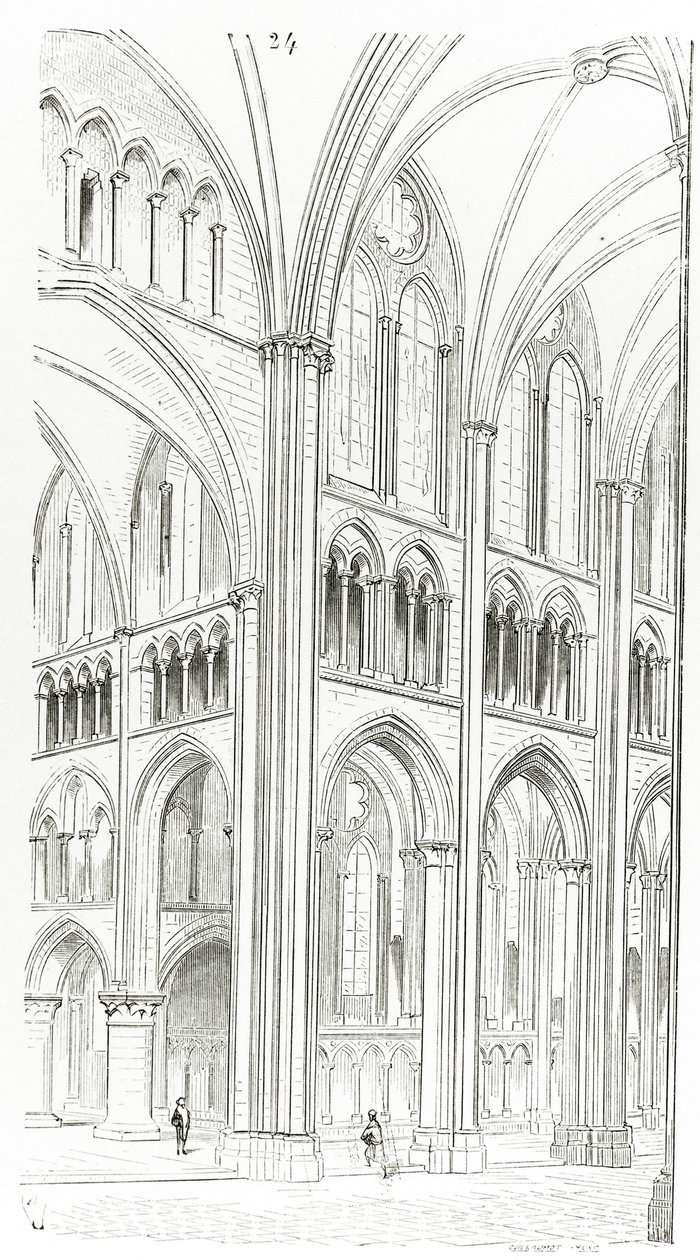 Interior de la Catedral de Cluny de Eugene Emmanuel Viollet le Duc