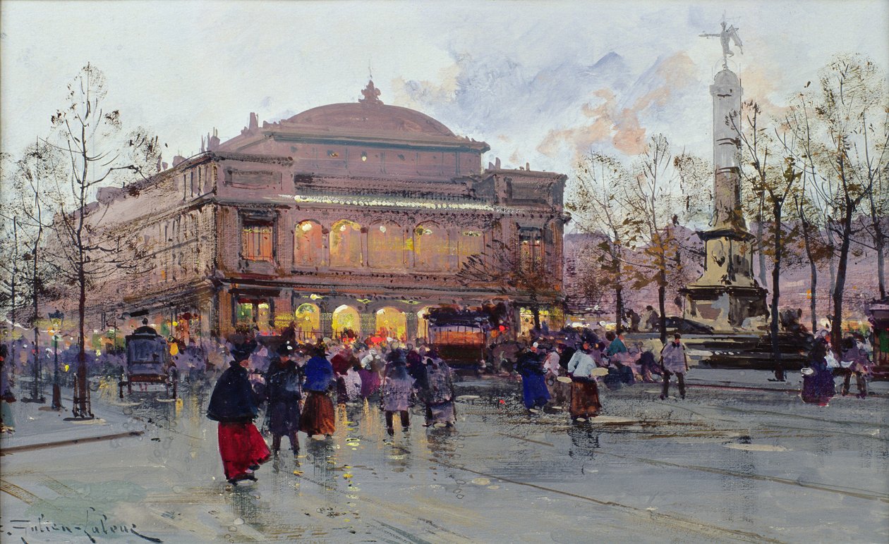 Place du Chatelet de Eugene Galien Laloue