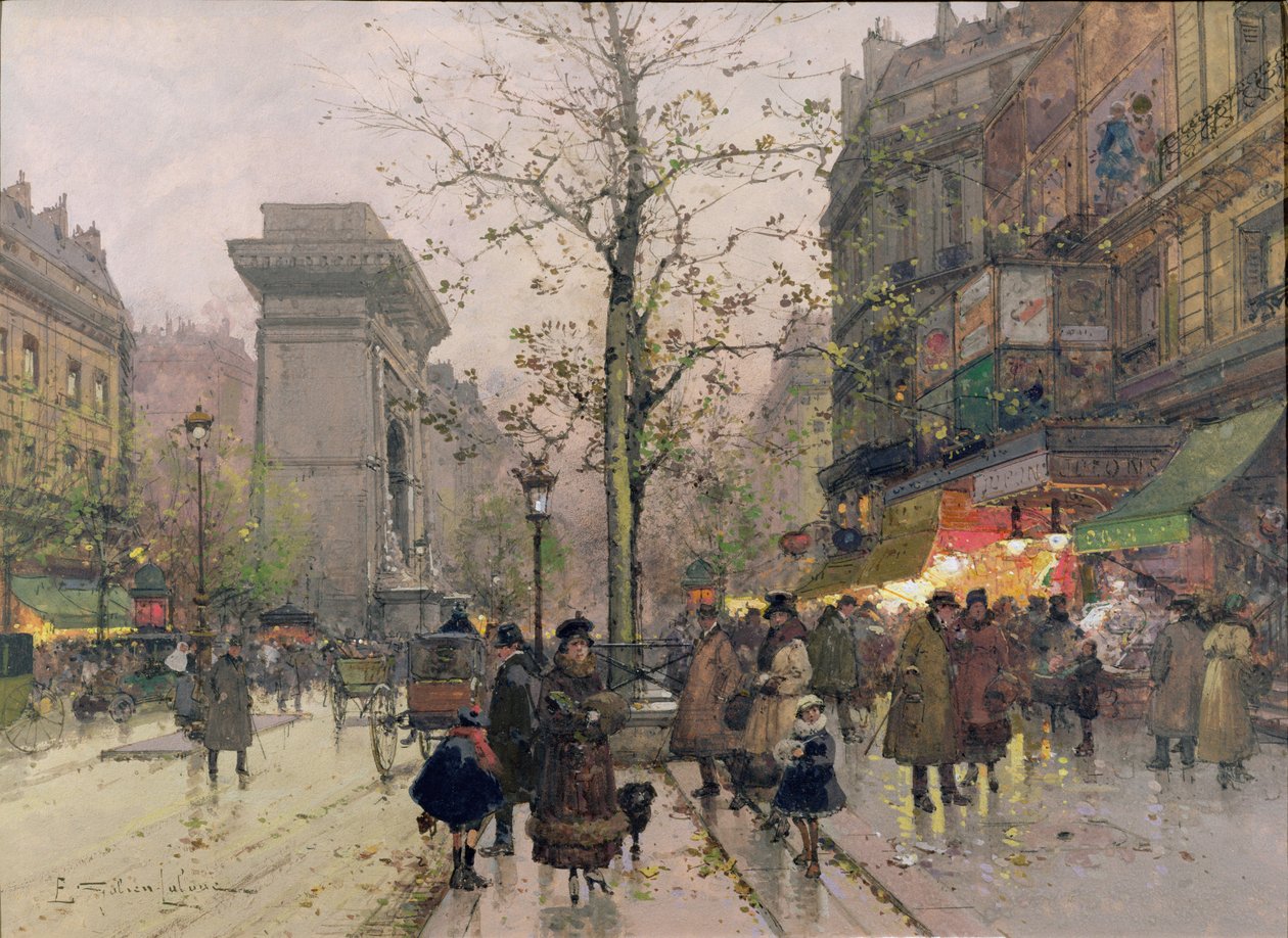 Porte St. Denis, París de Eugene Galien Laloue