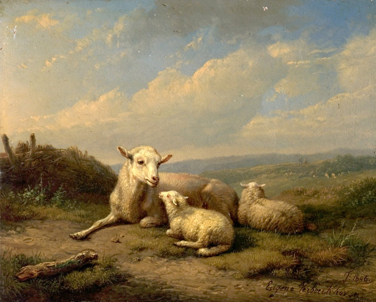 Los gemelos, 1846 de Eugene Joseph Verboeckhoven