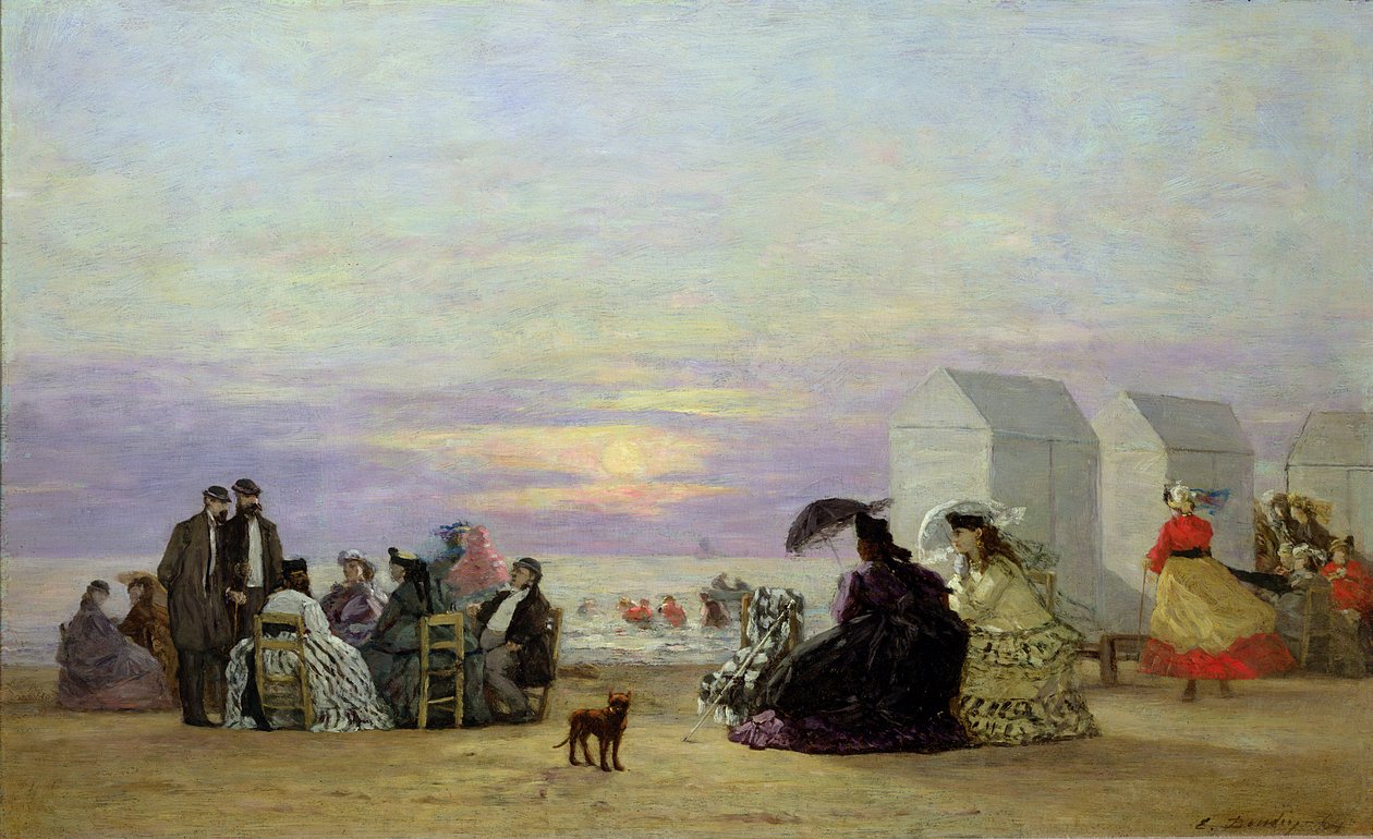 Escena de Playa, Tarde, 1864 de Eugene Louis Boudin