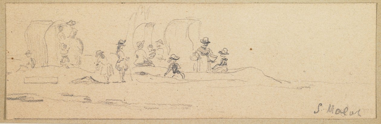Escena de playa en Saint Malo de Eugene Louis Boudin