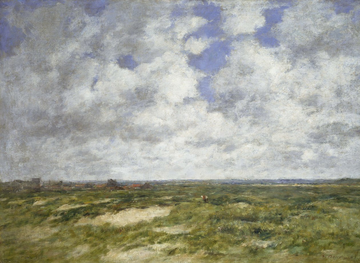 Berck, paisaje nublado, 1882 de Eugene Louis Boudin