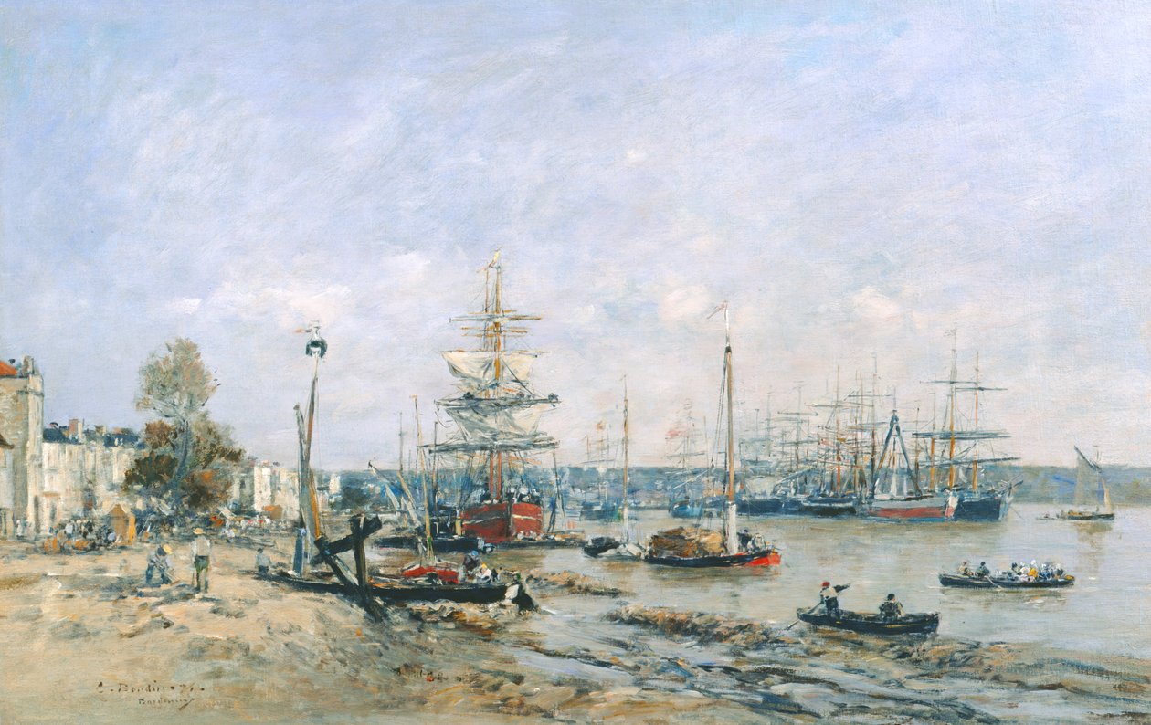 Burdeos - Muelle y puerto, 1874 de Eugene Louis Boudin