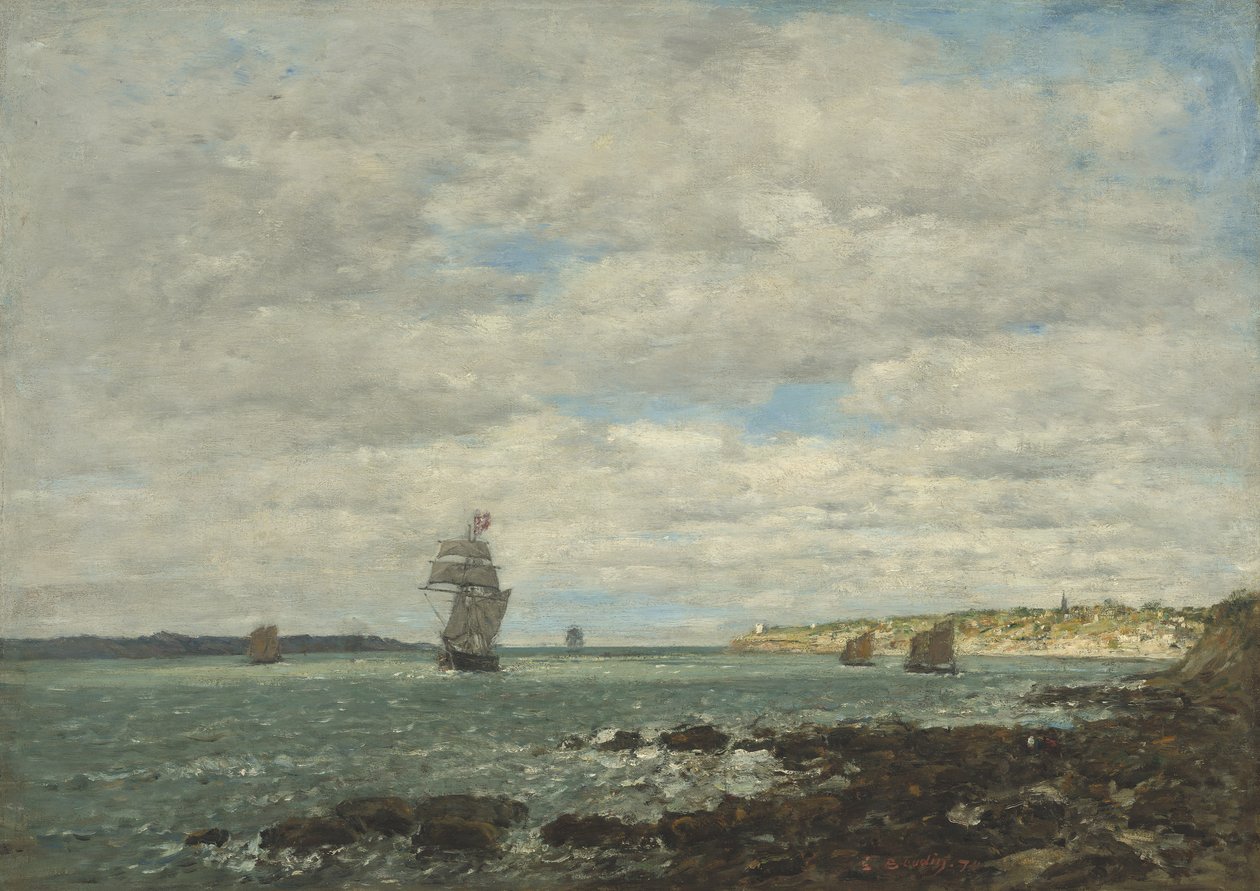 Costa de Bretaña, 1870 de Eugene Louis Boudin