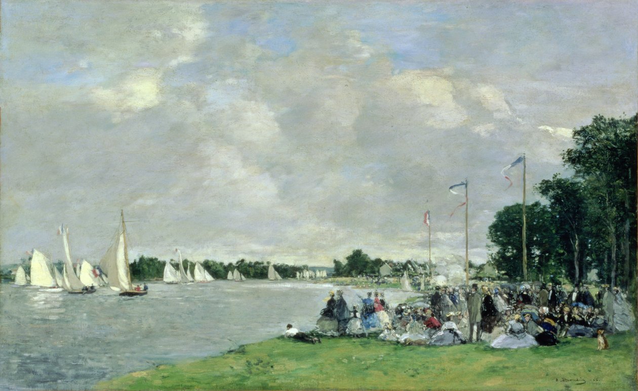 Regata en Argenteuil, 1866 de Eugene Louis Boudin