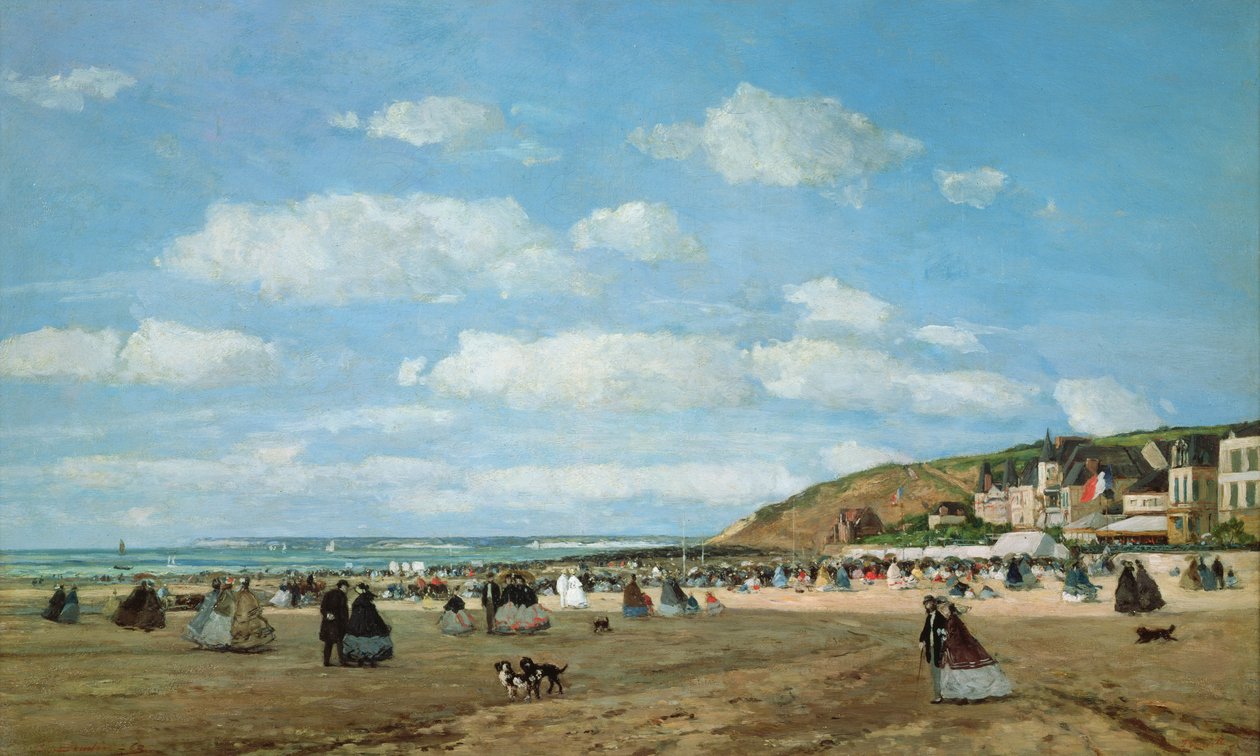La Playa en Trouville, 1863 de Eugene Louis Boudin