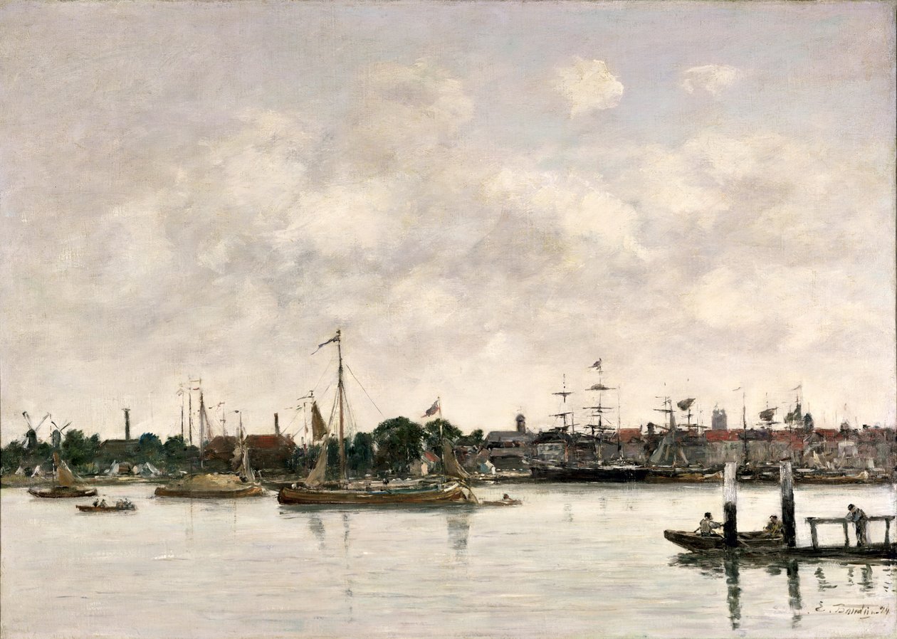 El Mosa en Dordrecht, 1874 de Eugene Louis Boudin