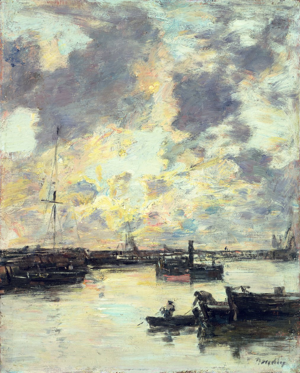 El puerto, c.1895 de Eugene Louis Boudin