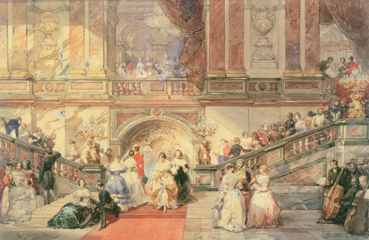 Un baile en el Ayuntamiento de Eugene Louis Lami