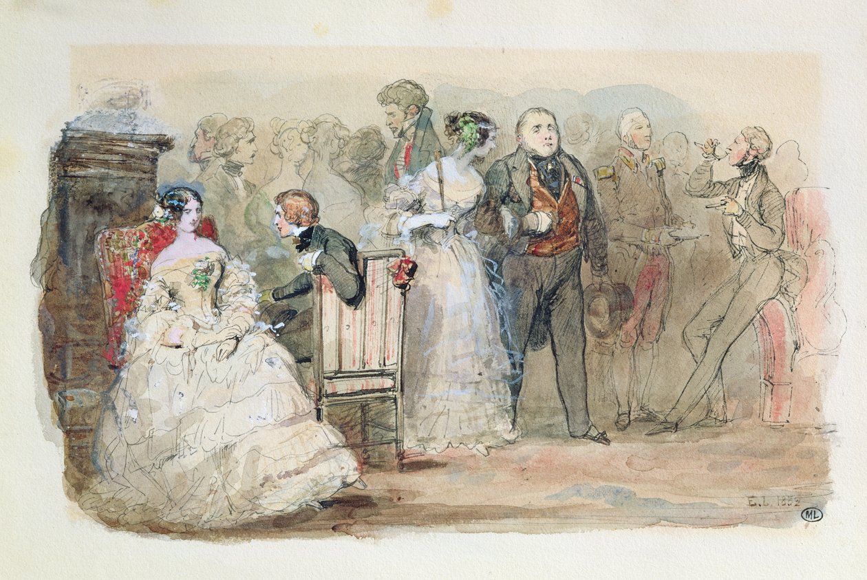 Una recepción durante el reinado de Luis Felipe (1830-48) 1832 de Eugene Louis Lami