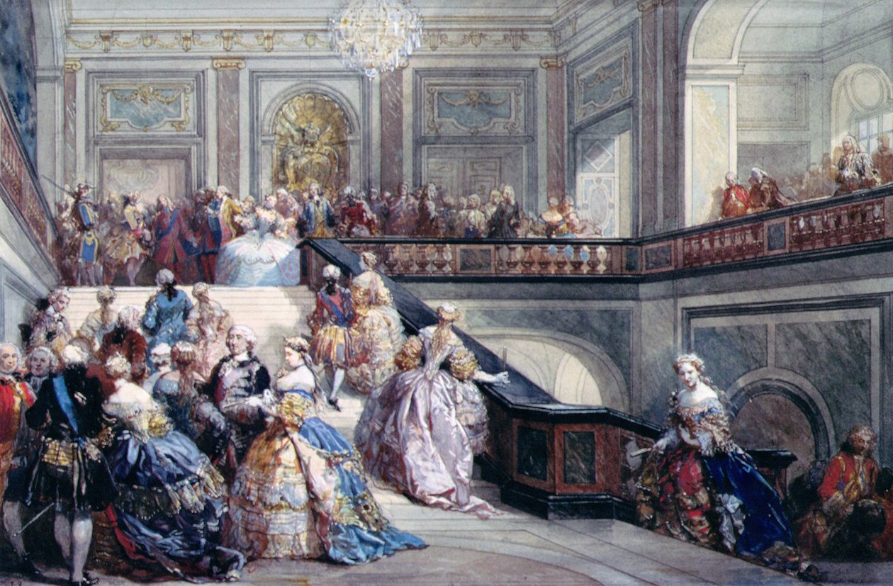 Fiesta en el Castillo de Versalles con motivo del matrimonio del Delfín en 1745 de Eugene Louis Lami