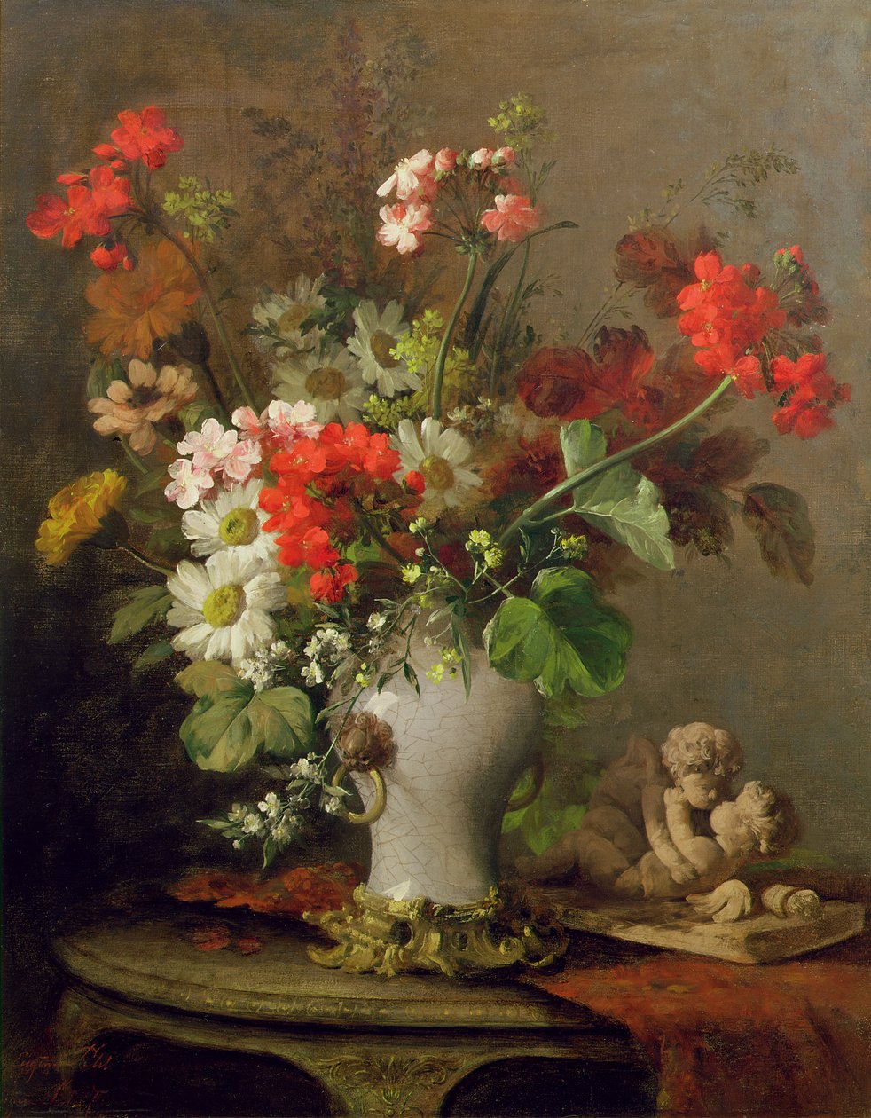 Flores de Verano en un Jarrón de Eugene Petit