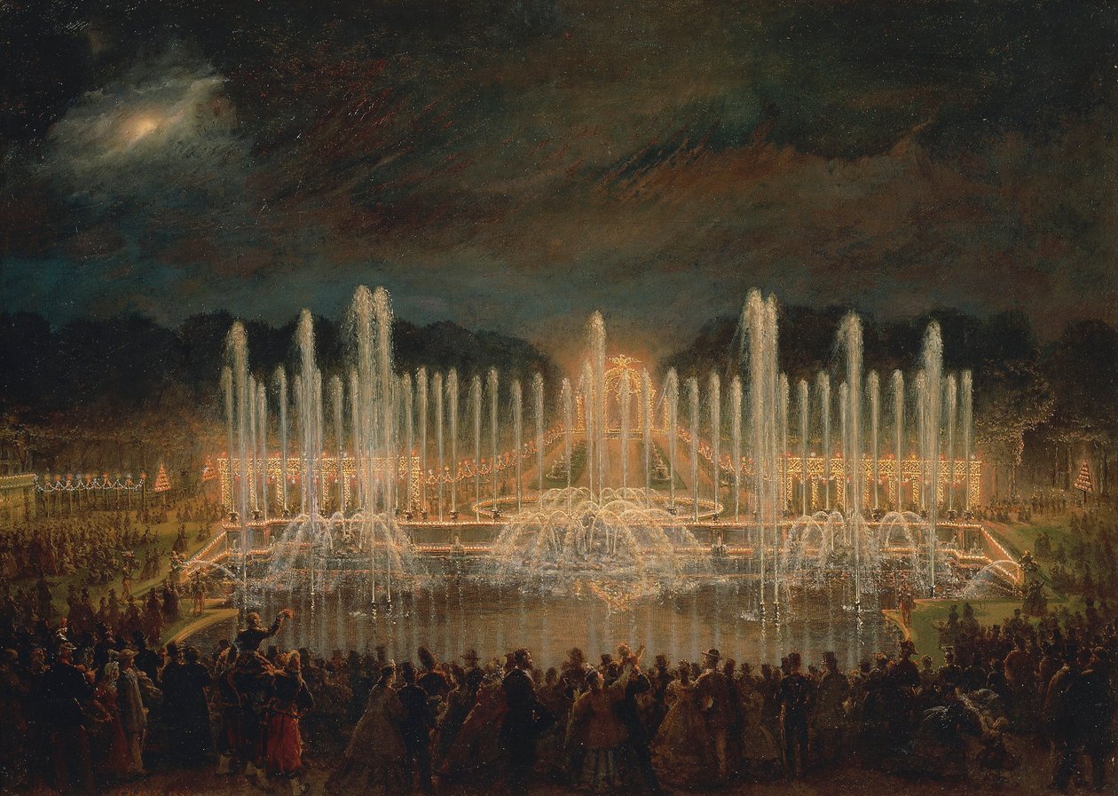 Nocturno en Versalles (Les grandes eaux a Versailles) de Eugene Louis Lami