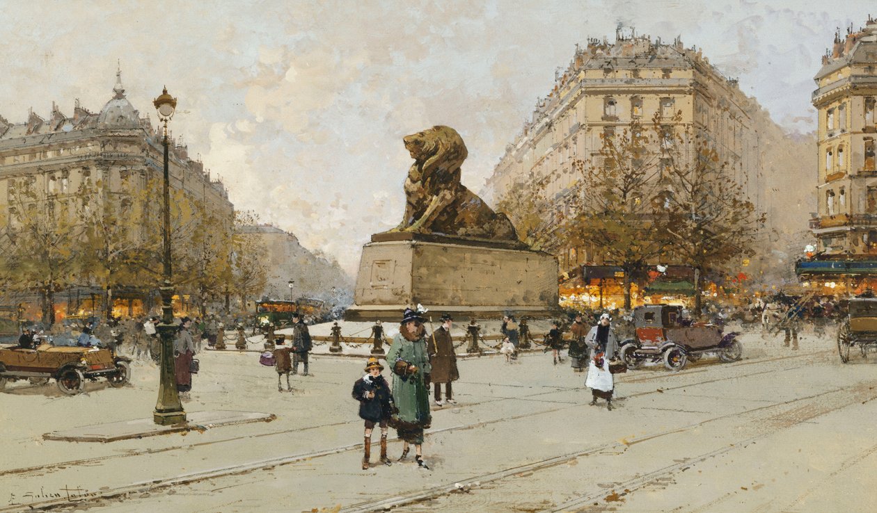El león de Belfort de Eugene Galien Laloue