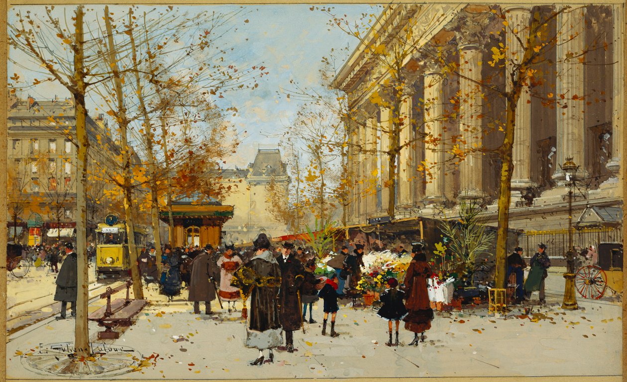 Paseo de flores de Eugene Galien Laloue
