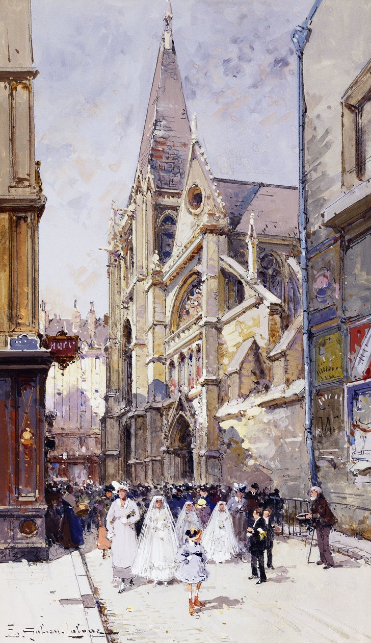 Las comulgantes en París de Eugene Galien Laloue