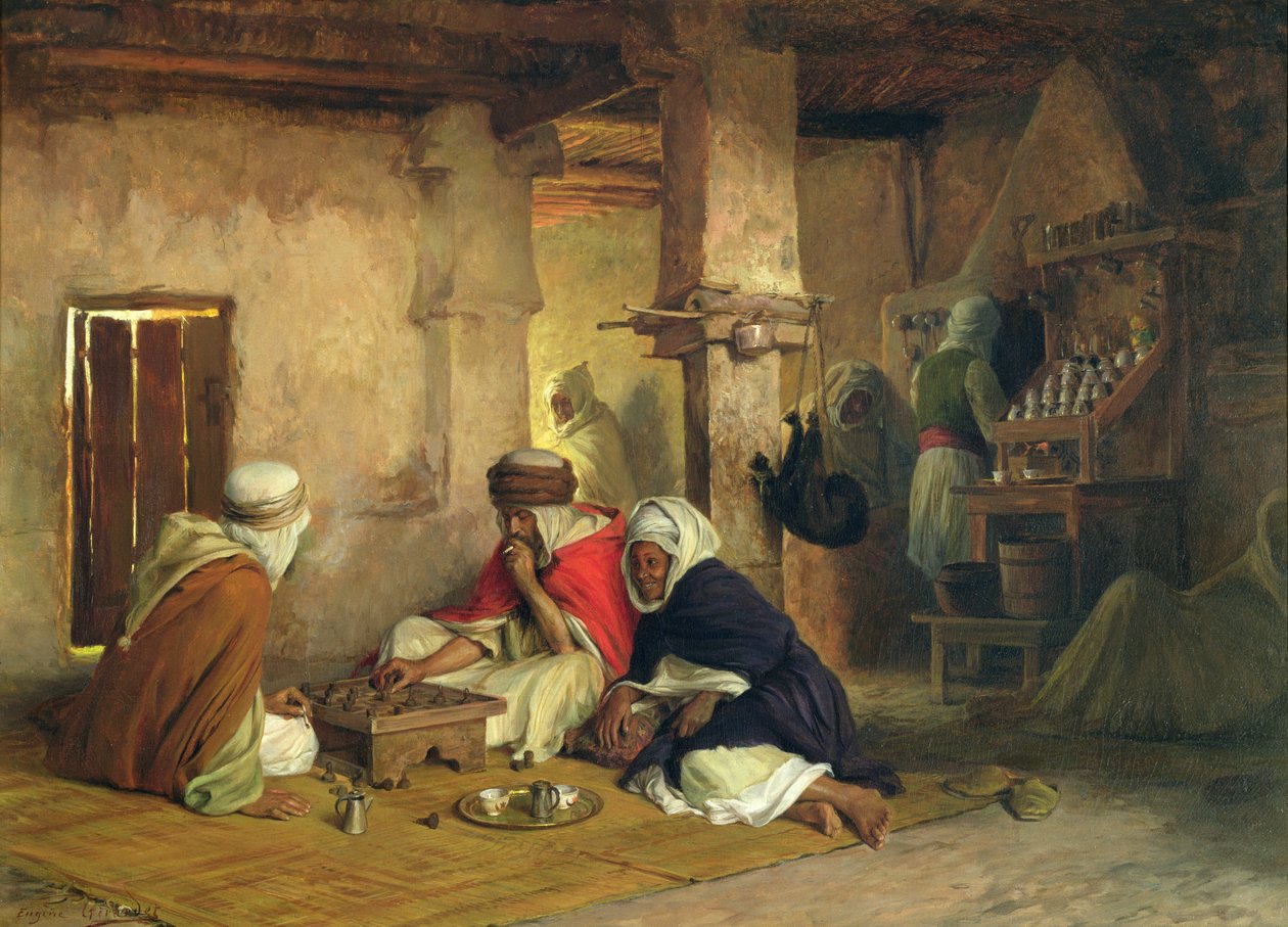 Cafetería marroquí, c.1874 de Eugene Alexis Girardet