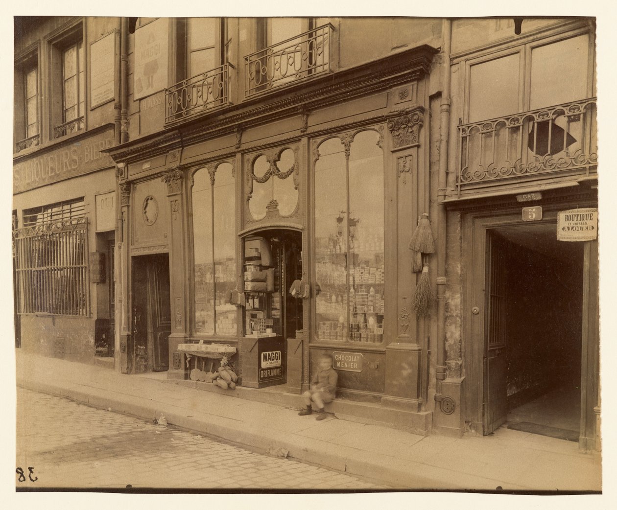 Tienda Luis XVI, 3 quai Bourbon de Eugène Atget
