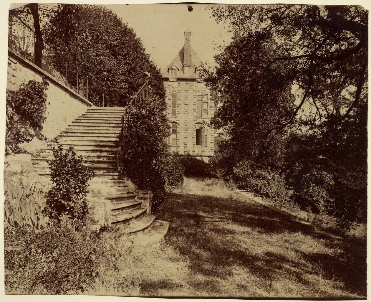 Courbevoie, antiguo castillo llamado de la Bella Gabrielle de Eugène Atget