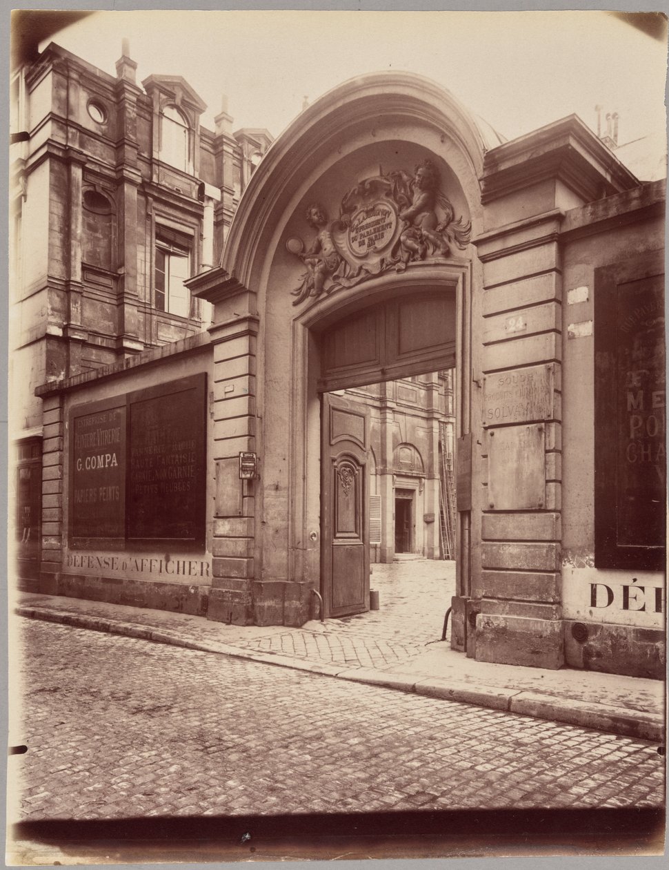Hotel Lamoignon, calle Pavée, 24 de Eugène Atget