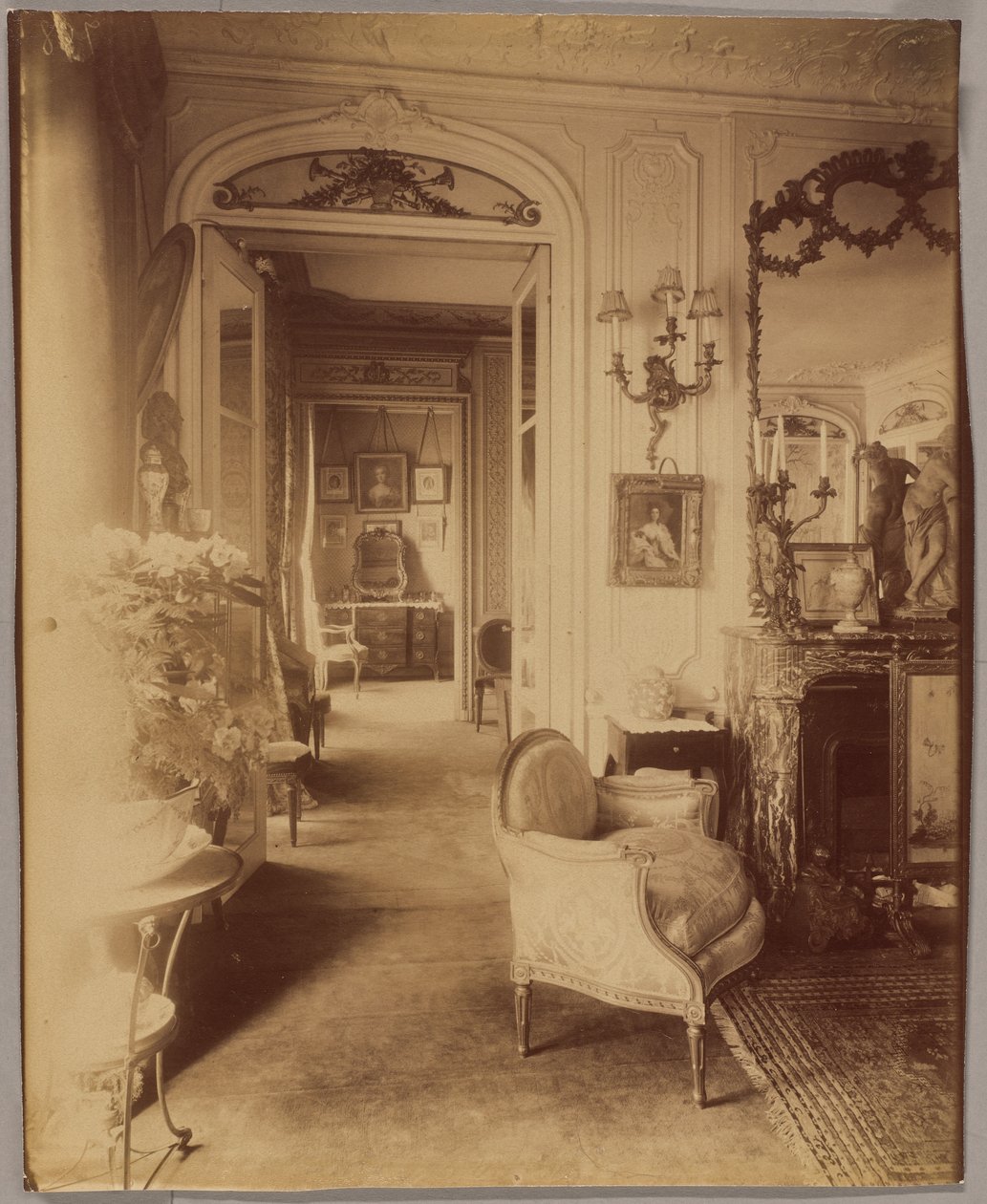 Interior de Mlle Sorel, de la Comédie-Française, avenida de los Campos Elíseos de Eugène Atget