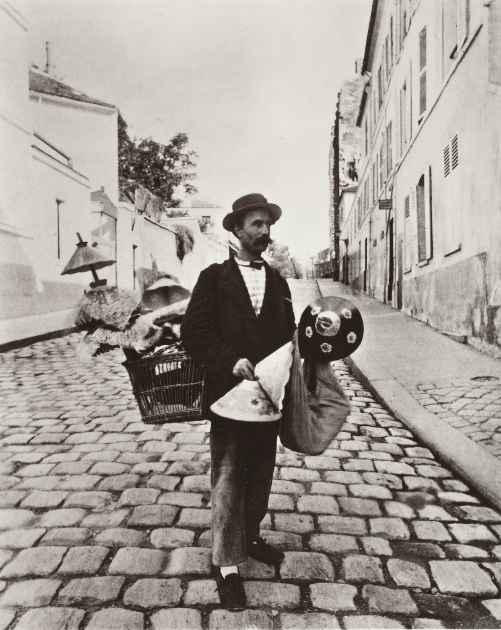 Vendedor de pantallas de lámpara de Eugène Atget