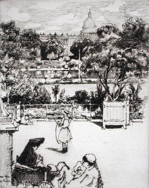Parque parisino, de 