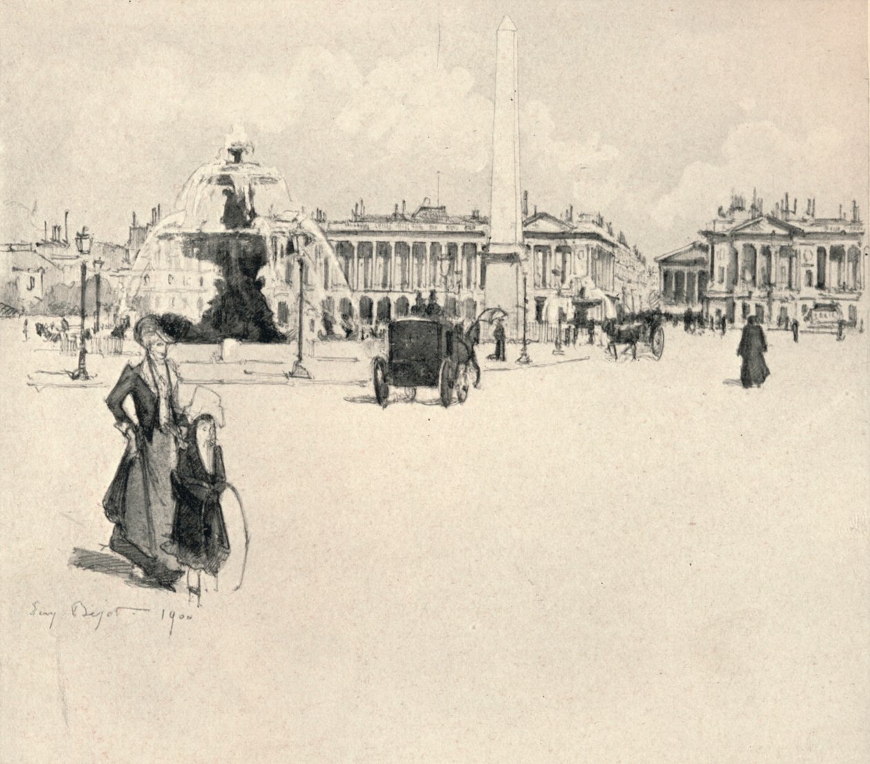 Place de la Concorde, 1915 de Eugene Bejot