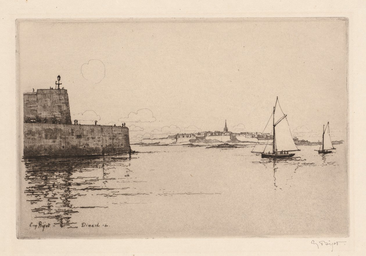 Saint-Malo visto desde Dinard (Saint-Malo vu de Dinard) de Eugene Bejot