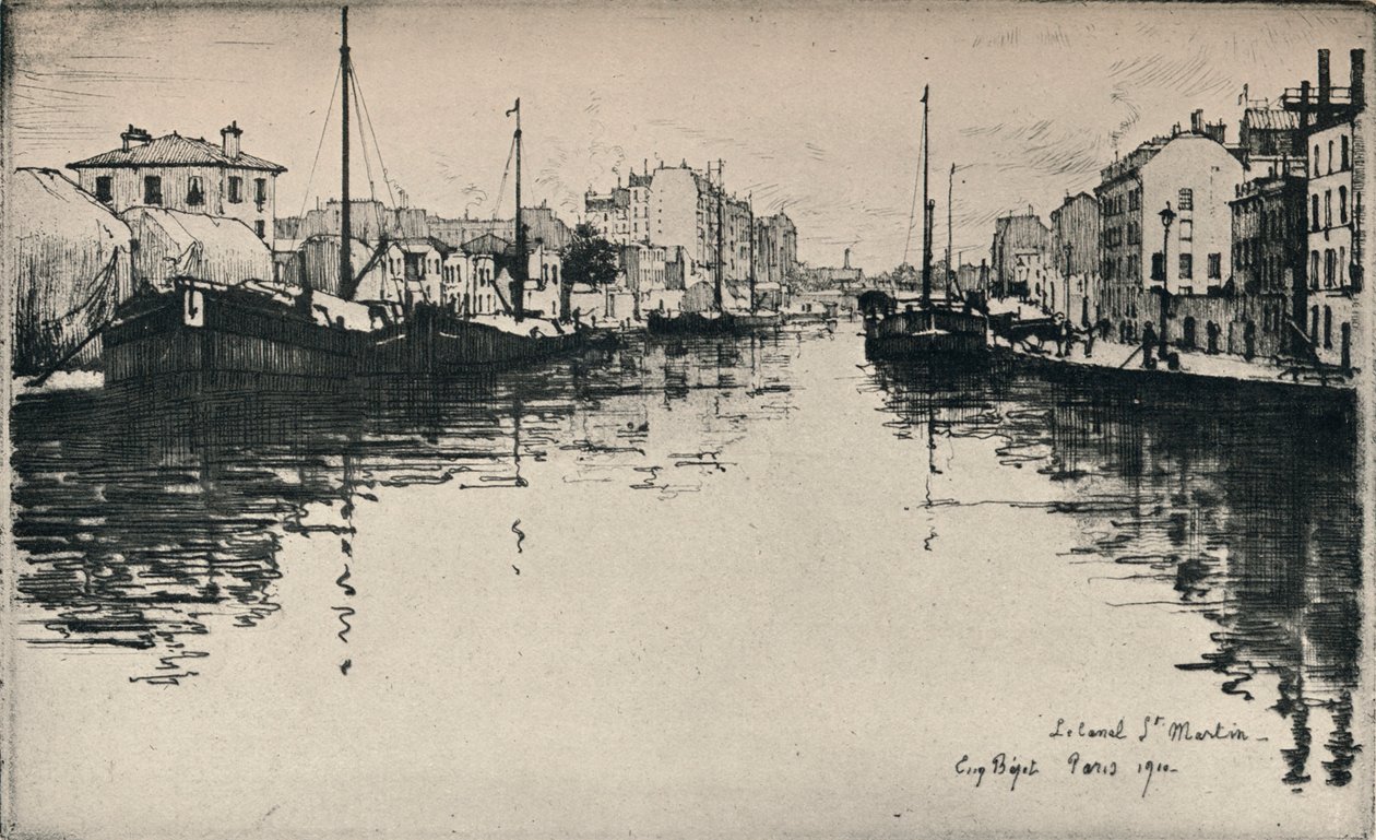 El Canal St Martin, 1915 de Eugene Bejot
