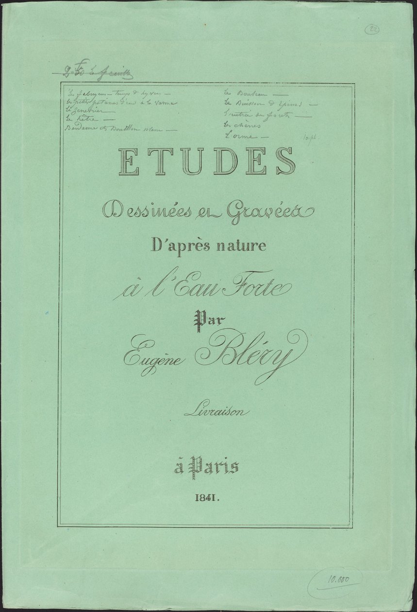 Estudios dibujados y grabados según la naturaleza de Eugene Bléry