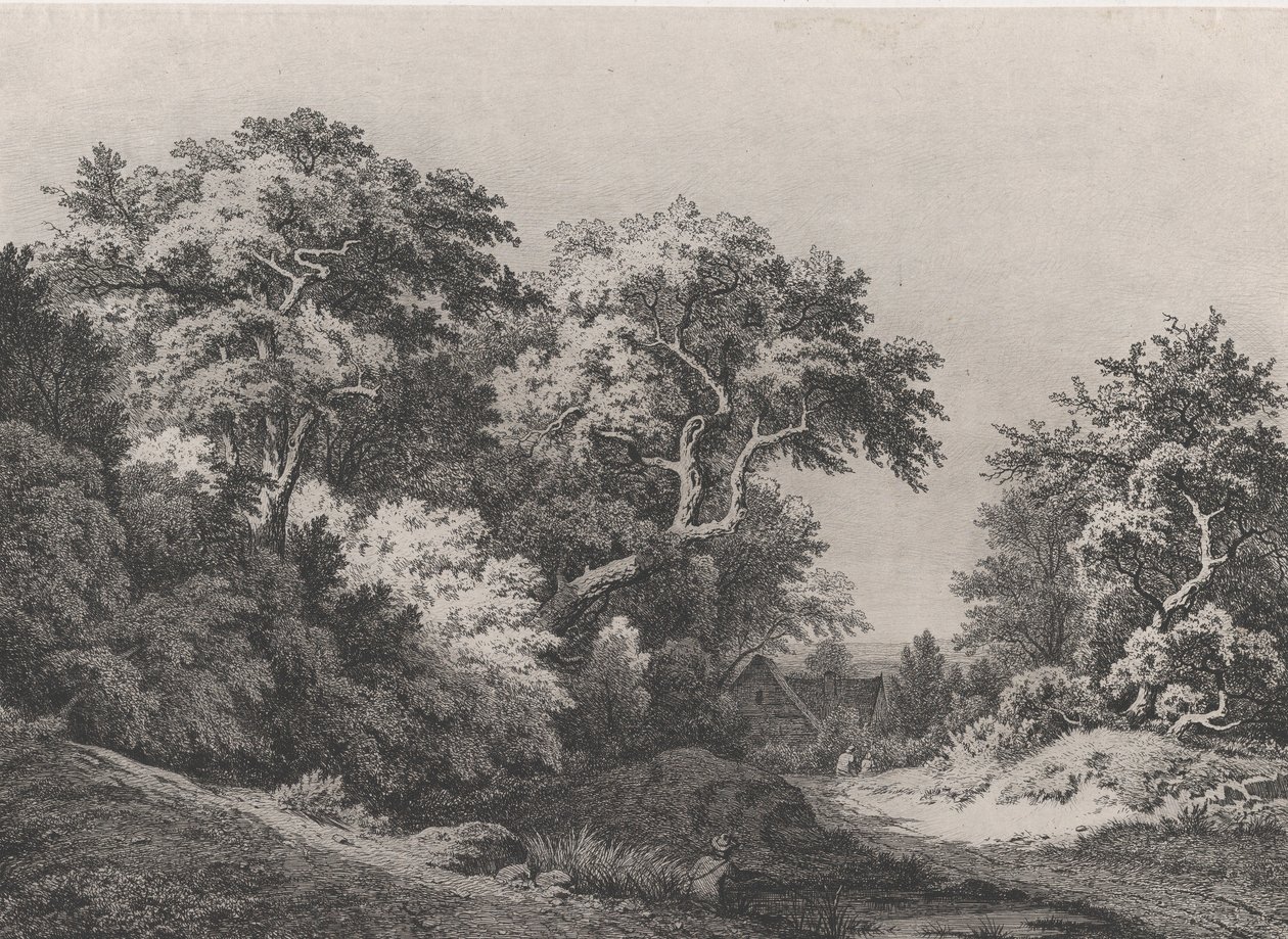 El Borde del Bosque, cerca de Rambouillet, 1860 de Eugene Bléry