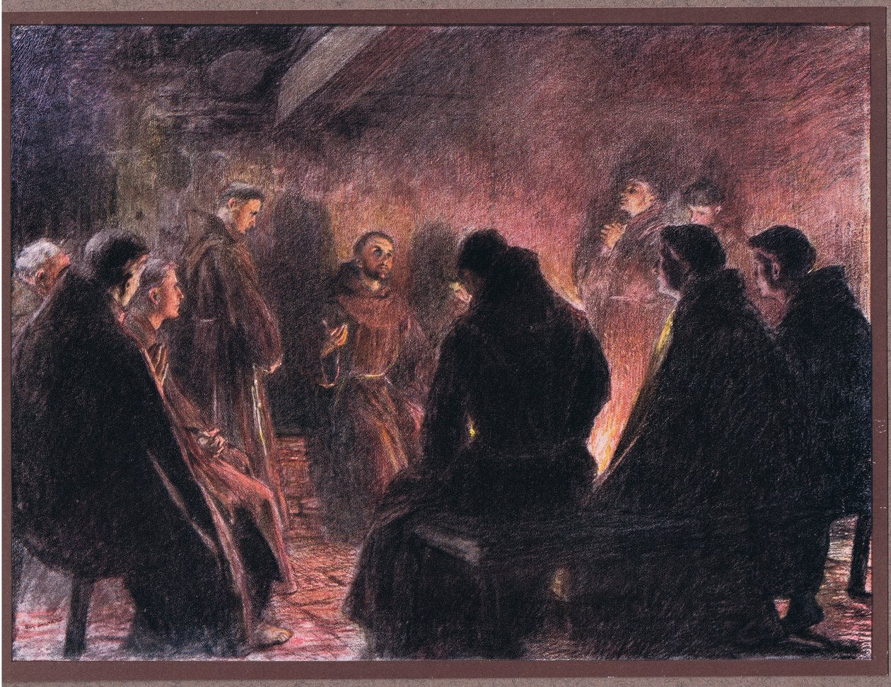 San Francisco y los frailes discuten sobre Dios de Eugene Burnand