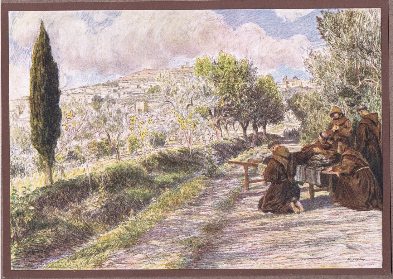San Francisco bendice la ciudad de Asís de Eugene Burnand